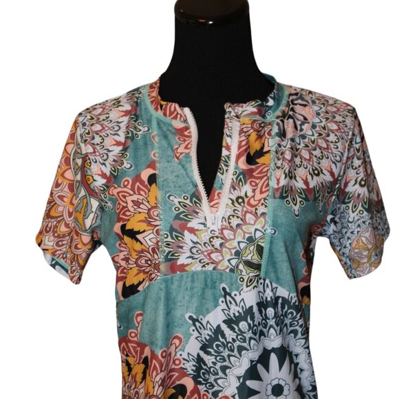 FALL SALE Caracilia Dress UV Protection Short Sleeve Wetsuit Swimsuit L - Picture 4 of 15